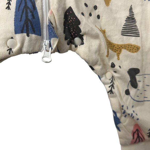 DuoMiaoMiao Panda Art Graphic Sleeveless Cotton Full Zip Snap Sleeper Size S - Picture 3 of 5